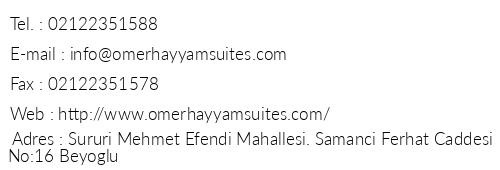 mer Hayyam Palace telefon numaralar, faks, e-mail, posta adresi ve iletiim bilgileri